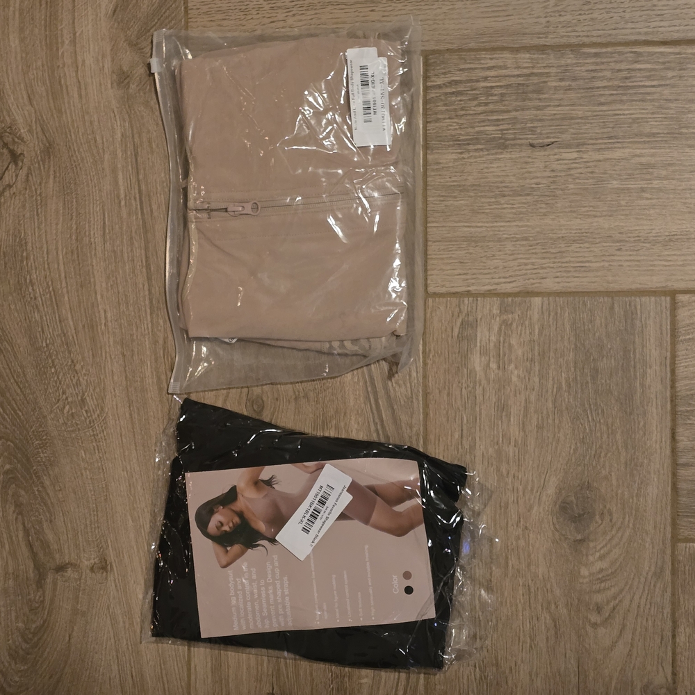 Shapewear Set in Black and Tan XL